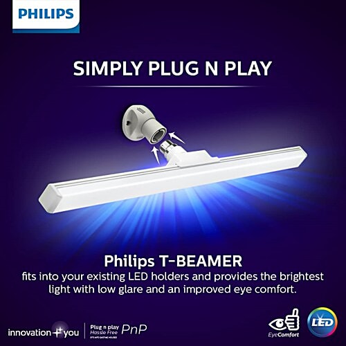 Philips LED Lamp T-Bulb/Beamer - 20 Watt, Energy Efficient, Cool Daylight, Base B22, 1 pc  Eye Comfort Technology