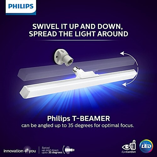 Philips LED Lamp T-Bulb/Beamer - 20 Watt, Energy Efficient, Cool Daylight, Base B22, 1 pc  Eye Comfort Technology