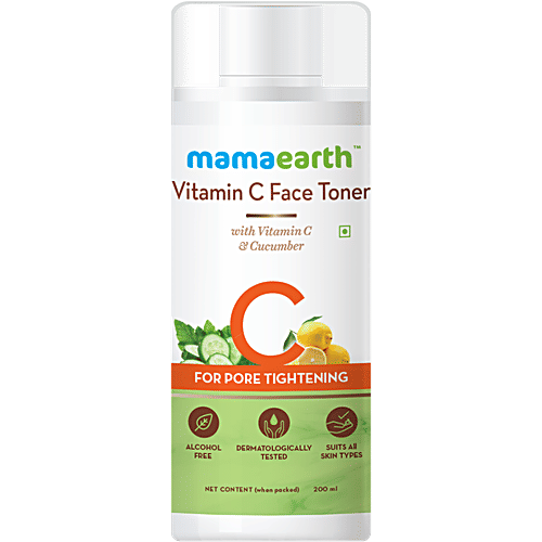 Mamaearth Vitamin C Face Toner With Vitamin C & Cucumber For Pore Tightening, 200 ml  