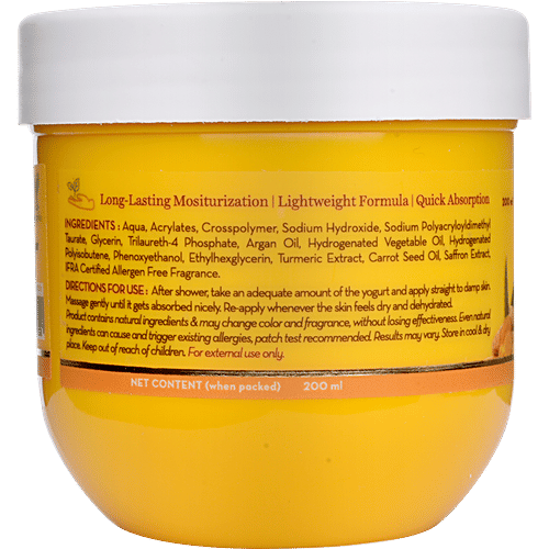 Mamaearth Ubtan Yogurt With Turmeric & Saffron For Deep Moisturization, 200 g  
