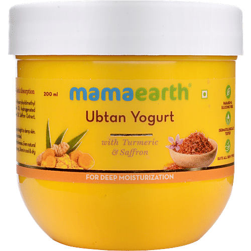 Mamaearth Ubtan Yogurt With Turmeric & Saffron For Deep Moisturization, 200 g  