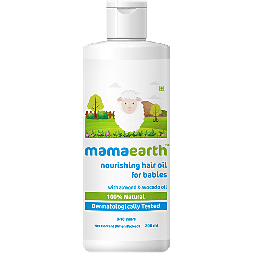 Mamaearth Nourishing Baby Hair Oil With Almond & Avocado Oil, 200 ml  