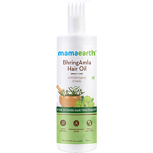 Mamaearth BhringAmla Hair Oil With Bhringraj & Amla For Intense Hair Treatment, 250 ml  
