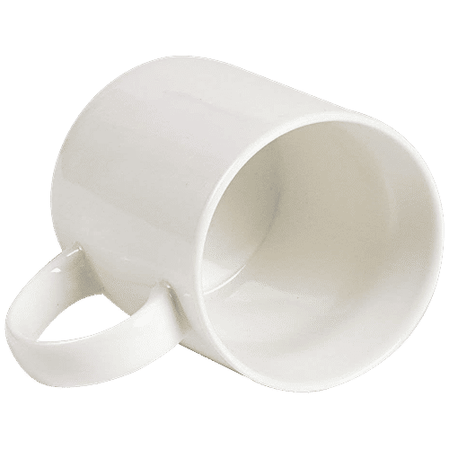 Clay Craft Swiss Milk Mug - White, 350 ml  Microwave & Dishwasher Safe