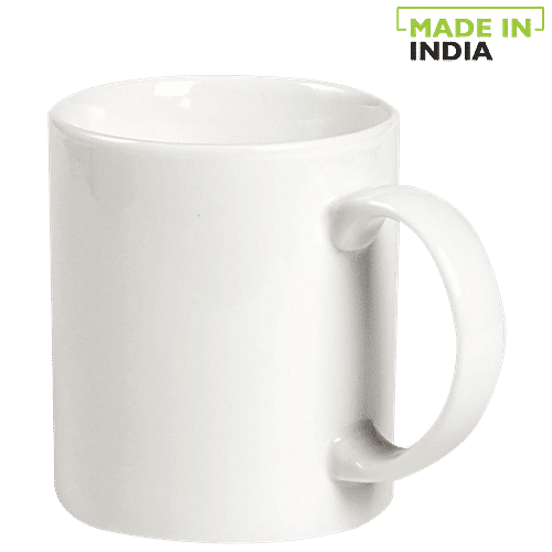 Clay Craft Swiss Milk Mug - White, 350 ml  Microwave & Dishwasher Safe