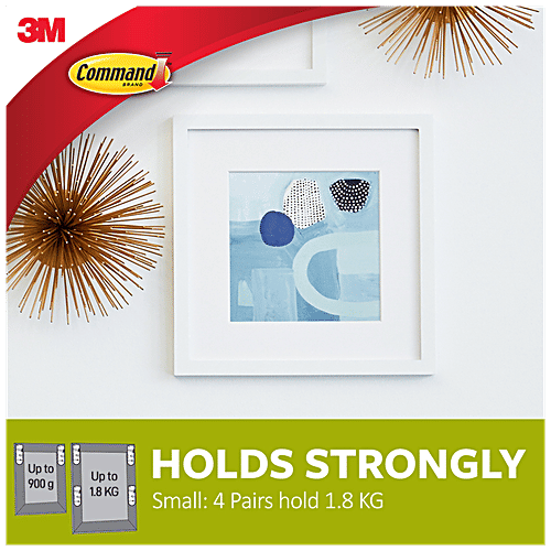 Command Small Picture Hanging Strips, 8 pcs  No Nails & No Damage