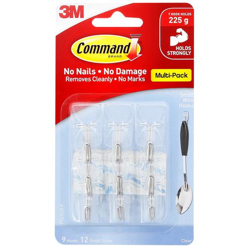Command Small Wire Hooks, 3 pcs