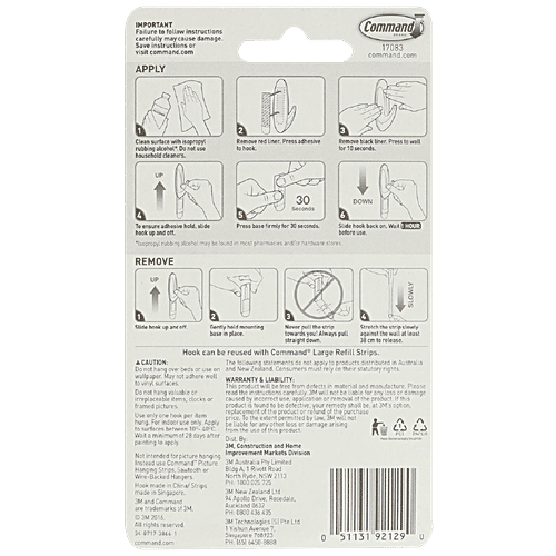Command Large Designer Hook, 1 pc  Damage Free Hanging