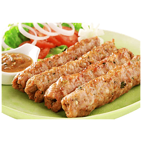 fresho! Chicken Seekh Kabab/Kebab, Malai, 500 g (6 pcs) 