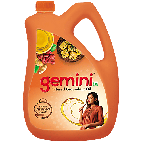 Gemini Filtered Groundnut Oil, 4.35 Kg  