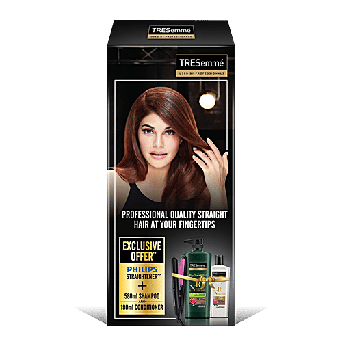 Tresemme Nourish & Replenish Shampoo & Conditioner With Philips Straightener Combo, 580 ml + 190 ml
