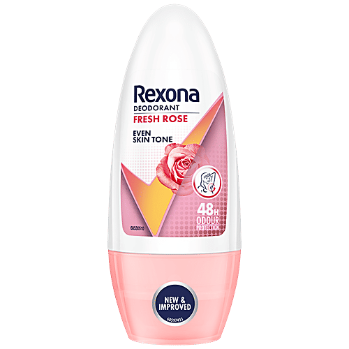 Rexona-Rollon Fresh Rose Whitening Underarm Roll On Deodorant For Women, 50 ml  48h Odour Protection, Anti- PerSpirant