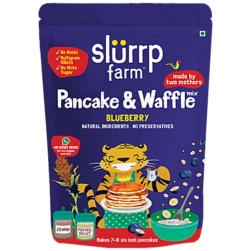 Buy Slurrp Farm Millet Pancake & Waffle Mix Blueberry & Supergrains