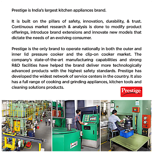 Prestige Clip On Svachh Stainless Steel Outer Lid Pressure Cooker - Induction Base, 20229, 3 L