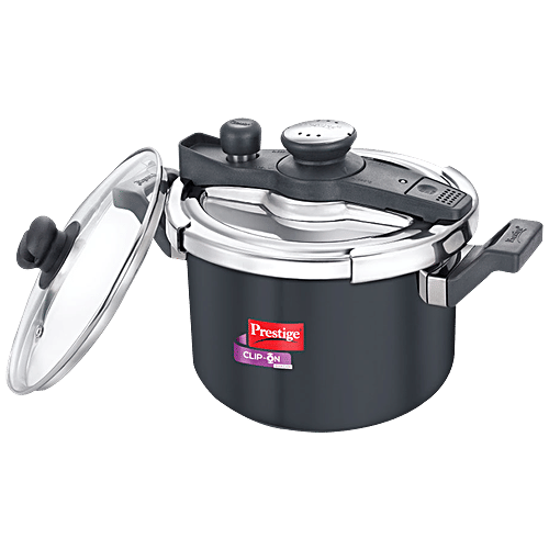 Prestige Svachh Hard Anodised Clip On Pressure Cooker (20242), 5 L  