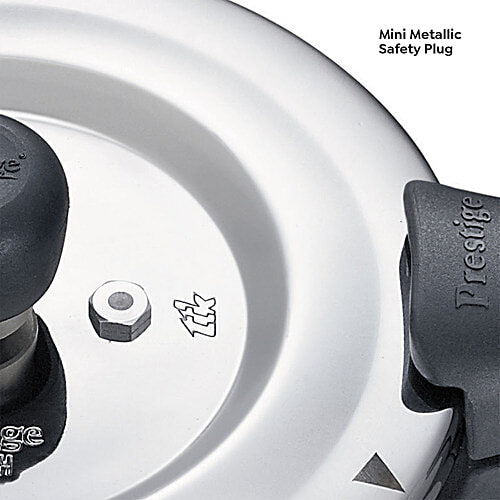 Prestige Deluxe Alpha Svachh Stainless Steel Spillage Control Baby Handi Pressure Cooker - Silver, 2 L  