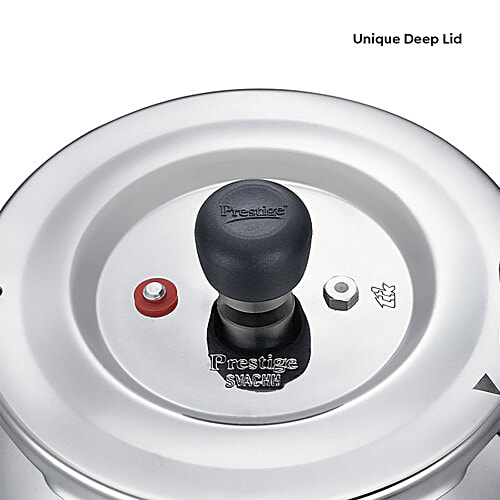 Prestige Deluxe Alpha Svachh Stainless Steel Spillage Control Baby Handi Pressure Cooker - Silver, 2 L  