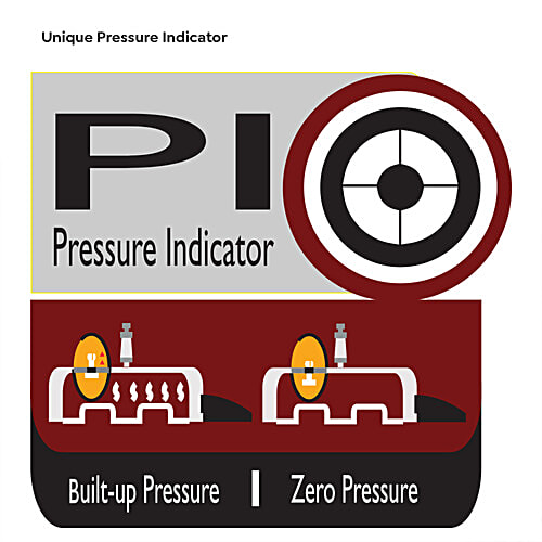 Prestige Deluxe Alpha Svachh Stainless Steel Spillage Control Baby Handi Pressure Cooker - Silver, 2 L  