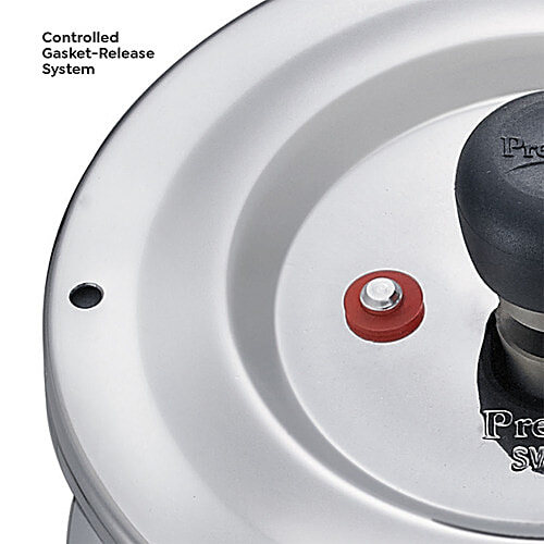 Prestige Deluxe Alpha Svachh Stainless Steel Spillage Control Baby Handi Pressure Cooker - Silver, 2 L  