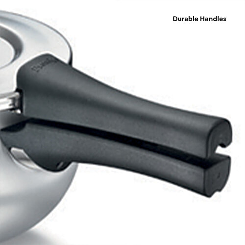 Prestige Deluxe Alpha Svachh Stainless Steel Spillage Control Junior Handi Pressure Cooker - Silver, 4 L  