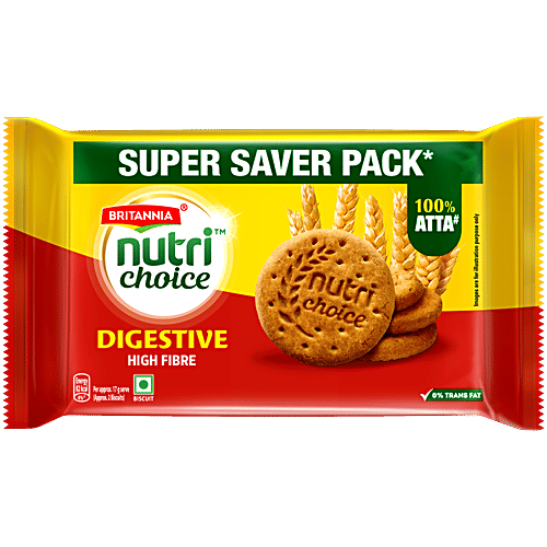 Britannia Nutrichoice Digestive High-Fibre Biscuits, 960 g  Atta, No Trans Fat