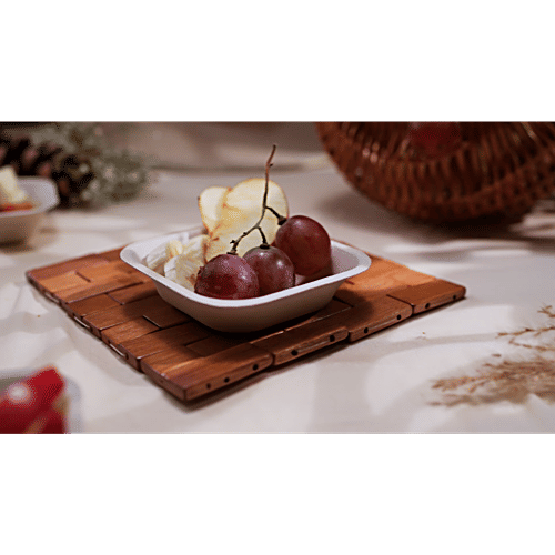 Chuk Serving Bowls/Dona, 25 pcs Compostable, Made With Sugarcane Pulp, Oil & Water Leakproof, Tableware