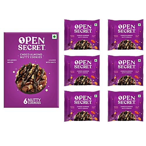 Open Secret Chocolate Almond Nutty Cookies - With No Maida, Healthy, 75 g  No Added Maida, Loaded with Nuts