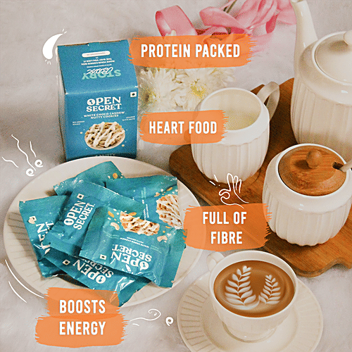 Open Secret White Chocolate Cashew Nutty Cookies, 75 g  