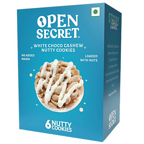 Open Secret White Chocolate Cashew Nutty Cookies, 75 g  