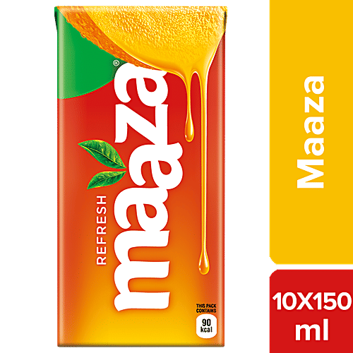 Maaza Mango Fruit Drink, 150 ml (Pack of 10)