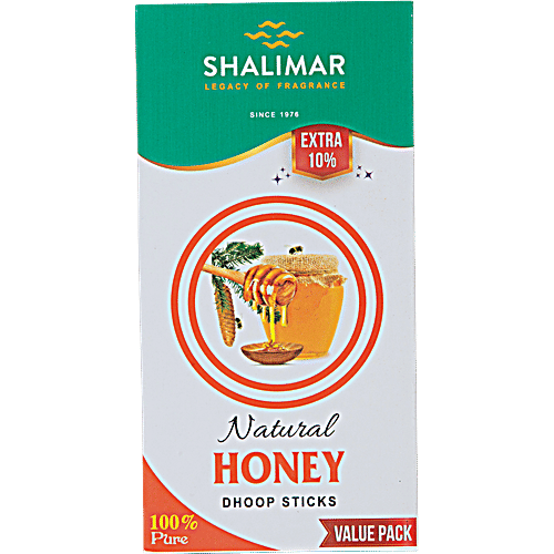 Shalimar Natural Honey Dhoop Sticks - FG10885HNYB, 22 Sticks Box 100% Pure