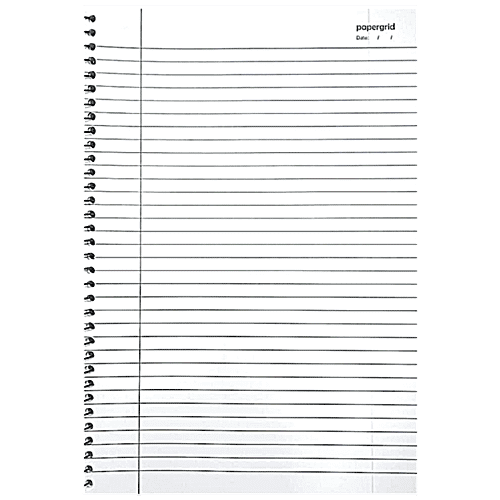 Buy Papergrid Spiral Notebook Single Line, 6 Subjects, 300 Pages