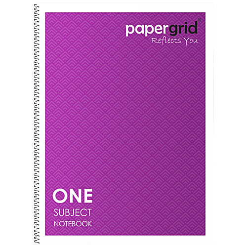 Papergrid Notebook - Ruled, Single Line, Spiral Bound, 240 mm x 180 mm, 160 Pages, 1 pc