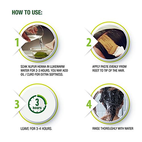 Godrej Nupur 100% Pure Henna/Mehendi - Natural Conditioning & Anti-Dandruff Hair Colour Solution, 200 g  