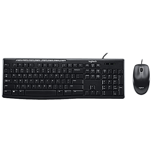 Logitech USB MK200 Keyboard & Mouse, 2 pcs  Superspace Saver