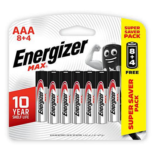 Buy Energizer Max Alkaline Battery Steel, AAA, 1.5 V Online at Best