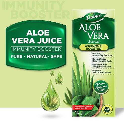 Dabur Aloe Vera Juice - 100% Ayurvedic, 1 L  
