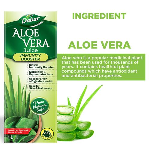 Dabur Aloe Vera Juice - 100% Ayurvedic, 1 L  