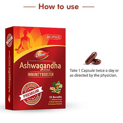 Dabur Dabur Ashwagandha Capsules, 20 capsules  