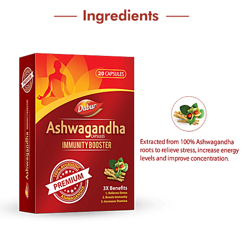 Dabur Dabur Ashwagandha Capsules, 20 capsules  