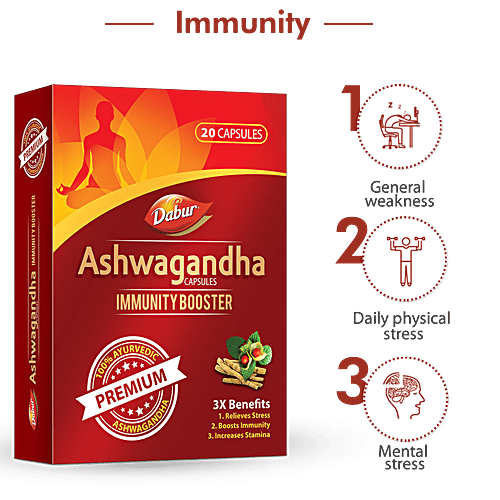 Dabur Dabur Ashwagandha Capsules, 20 capsules  
