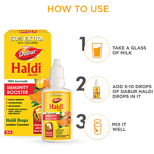 Dabur Haldi Drops, 30 ml (20ml +10ml Free) 