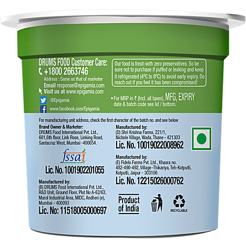 Epigamia  Coconut Milk Yogurt - Blueberry, 90 g  