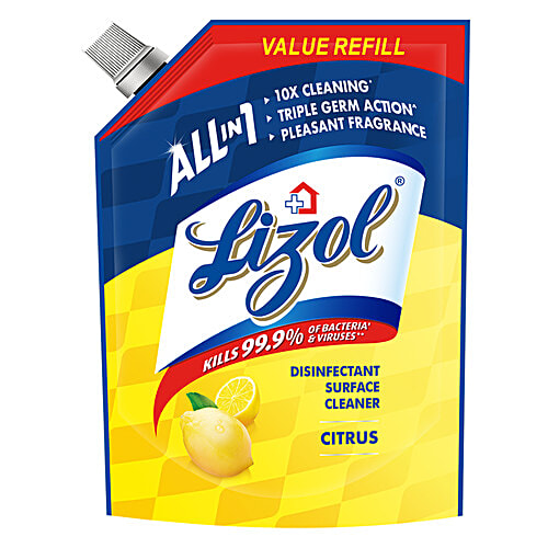 Lizol All In One Disinfectant Surface Cleaner Liquid - Citrus, 1.8 L  