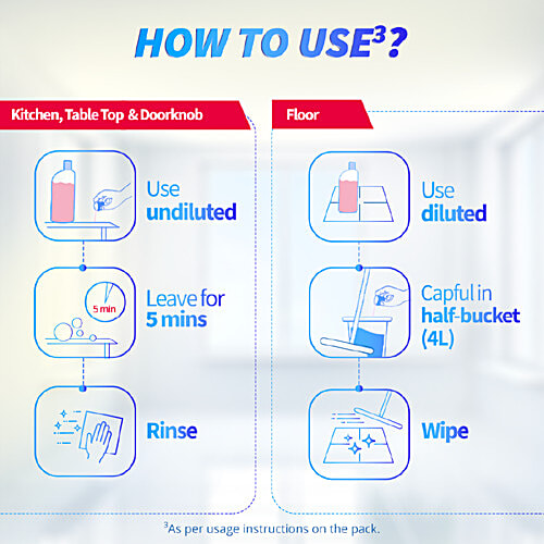 Lizol All In One Disinfectant Surface Cleaner Liquid - Floral, 1.8 L Refill Pack