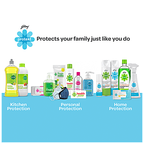 Godrej Protekt Germ Protection Dish Wash Liquid - Lime & Neem, 1 L Removes Grease with Ease, Sparkling Clean Utensils