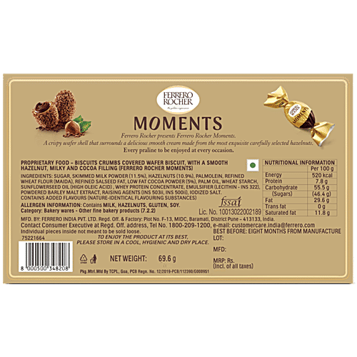 Ferrero Moments, 69.6 g (Pack of 12) 