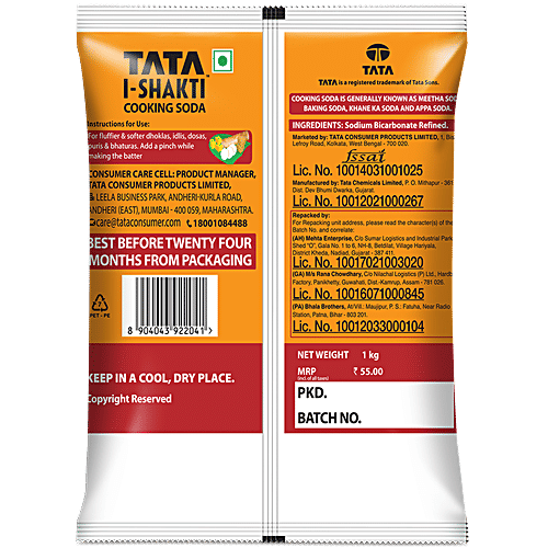 Tata I Shakti Cooking Soda, 1 Kg Pouch 