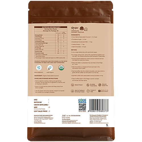Cocomama Desiccated Coconut Powder - Natural, Healthy, 500 g  Natural