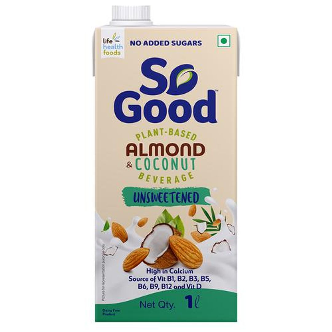 So Good Plant-Based Almond & Coconut Beverage - Unsweetened, 1 L Tetra Pack